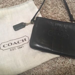 Coach black wristlet. Used.